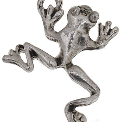 PENDANT-LEAPING FROG 20x18mm ANTIQUE SILVER LF/NF