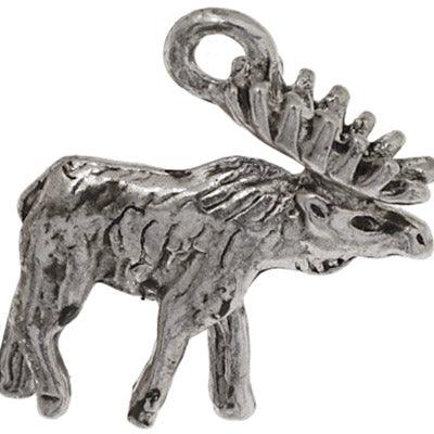 PENDANT-MOOSE 16x15mm ANTIQUE SILVER LF/NF