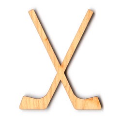Hockey Sticks - Crossed - 3"