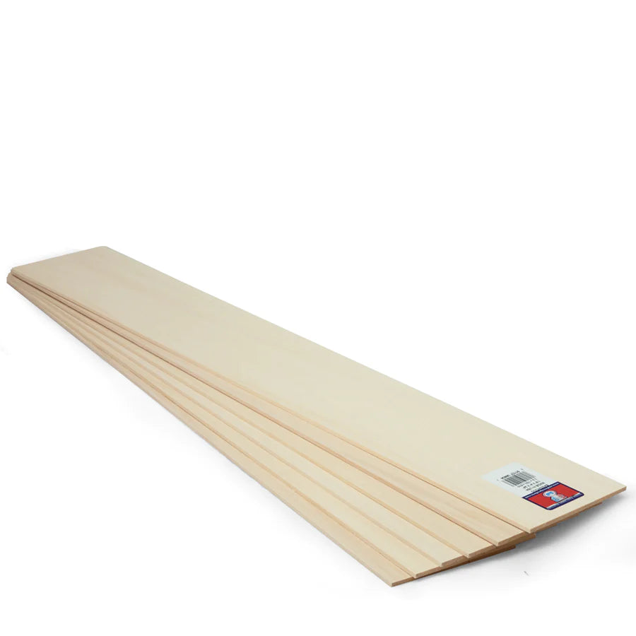 1/8 x 4 x 24 Basswood Sheet - SKU 4404