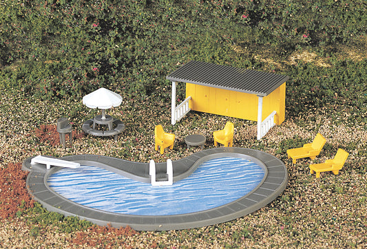 Bachman: Scene Scapes: SWIMMING POOL & ACCESSORIES (HO SCALE)