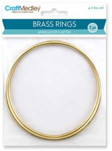 Craft Medley Brass Ring 4 in. 2 pc.