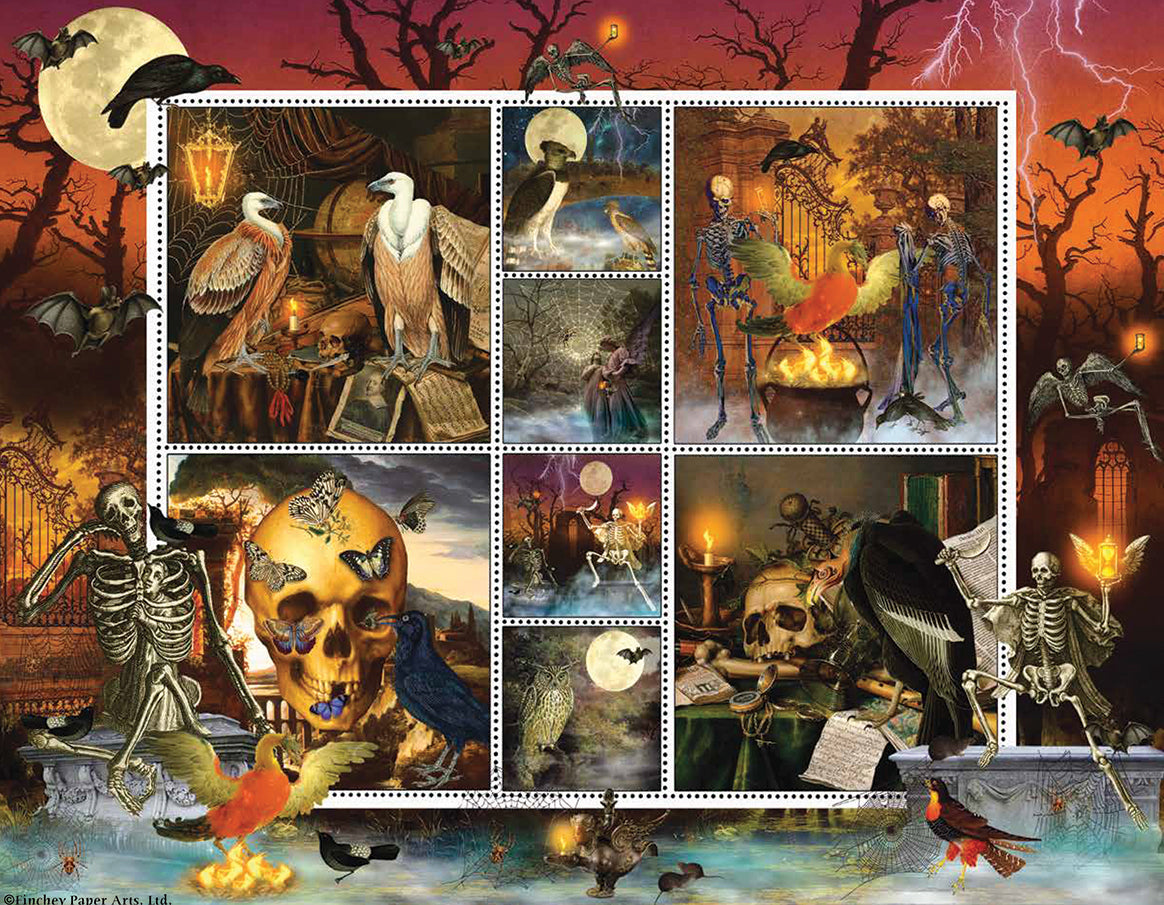Halloween Stamps: Skeleton Dance 1000pc puzzle
