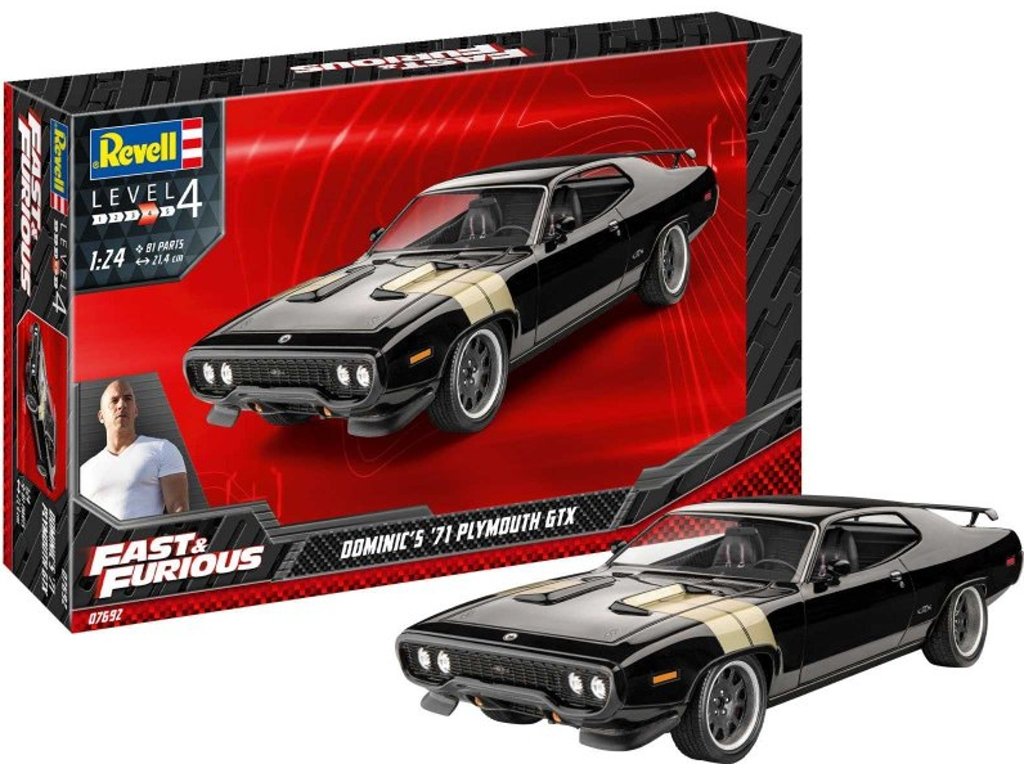 Revell - Fast & Furious - Dominics 1971 Plymouth GTX Car 1/25 Scale