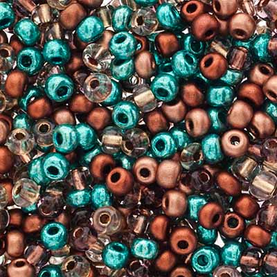 Czech Seed Beads apx 24g Vial 6/0 Peppermint Salad Mix