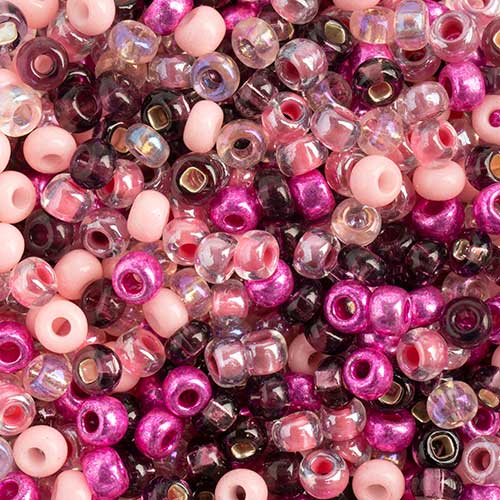 Czech Seed Beads apx 24g Vial 8/0 Purple Passion Mix