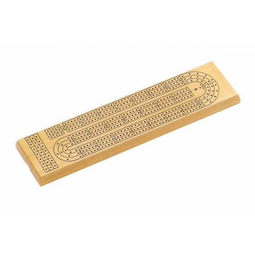Natural 3 Track Solid Wood Cribbage