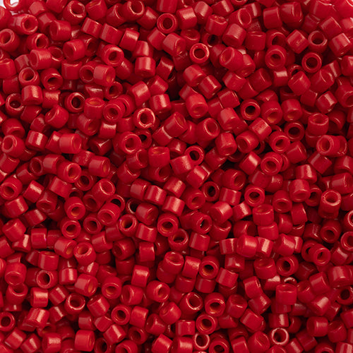 Delica 11/0 RD Bright Red Matte-Dyed