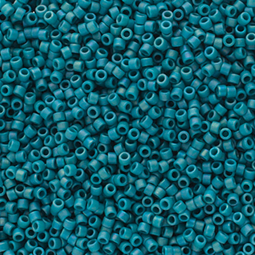 Delica 11/0 Frosted Glazed Rainbow Arctic Blue Matte AB
