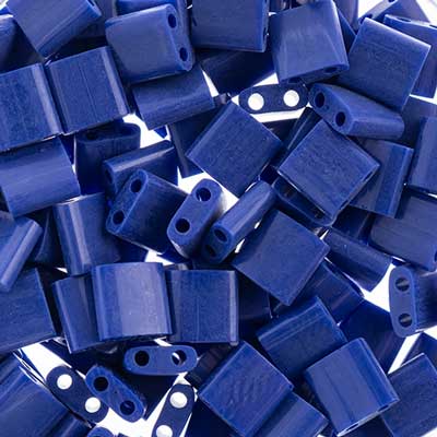 Miyuki TILA Beads 5x5mm 2 hole Royal Blue Opaque Luster
