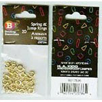 BEADING ESSENTIALS Spring & Jump Rings - 20 pcs - Gold