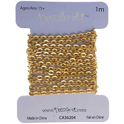 Dazzle-it Rolo Chain 2x2.5mm Brass 1m /Card