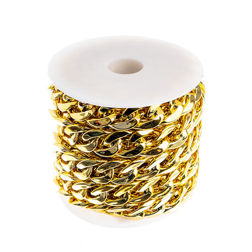 Acrylic Chain 5m Roll 17mm Gold