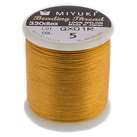 Miyuki Nylon Beading Thread B Gold (50m)