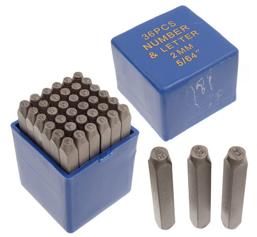 Metal Stamp 36pcs Basic 2mm Uppercase (A-Z) (0-9) (&)