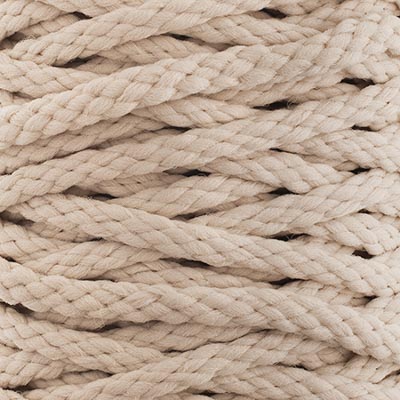 Braided Macrame Cord 6mm 70yds Beige