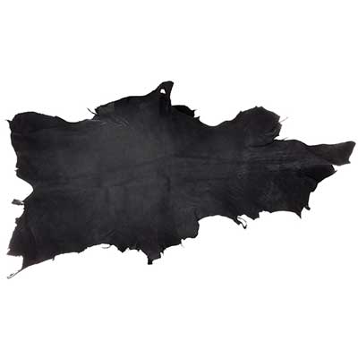 Sheep Leather Black Aprx. size 5 to 7 sqft Hide/Skin