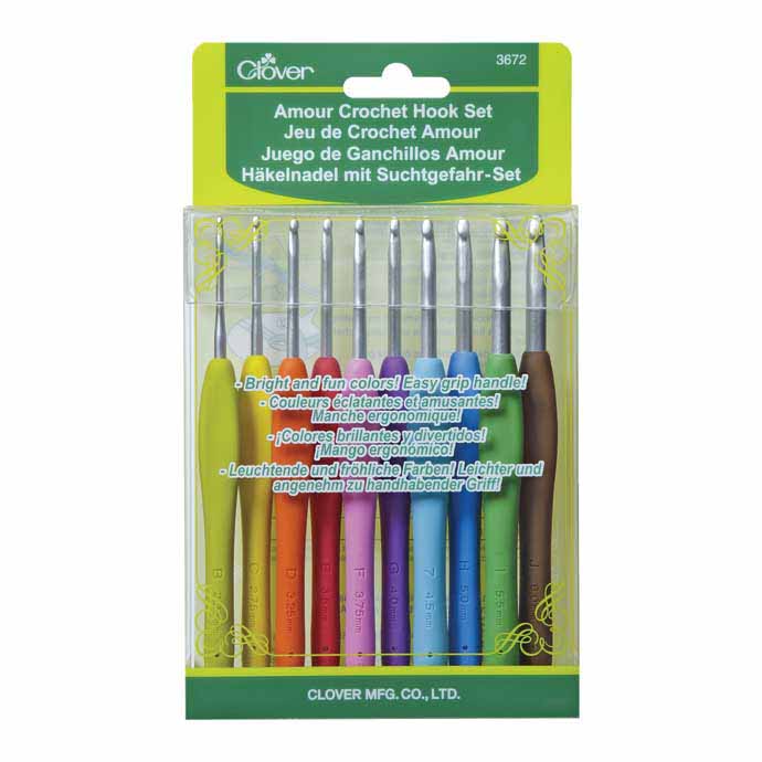 CLOVER 3672 - Amour Crochet Hook 10pc Set