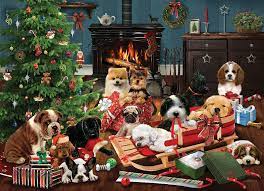 500pc Puzzle Cobble Hill Christmas Puppies