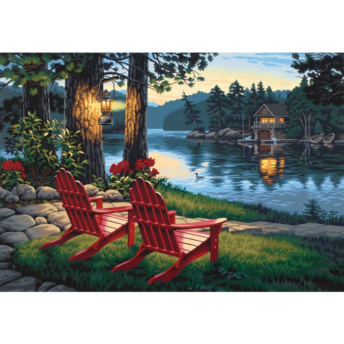 Adirondack Evening Paint by Number Kit by PaintWorks Dimensions
