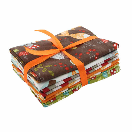 FABRIC CREATIONS Fabric Bundle (5pcs) - Forest Friends - 45 x 53cm (18in x 21in)