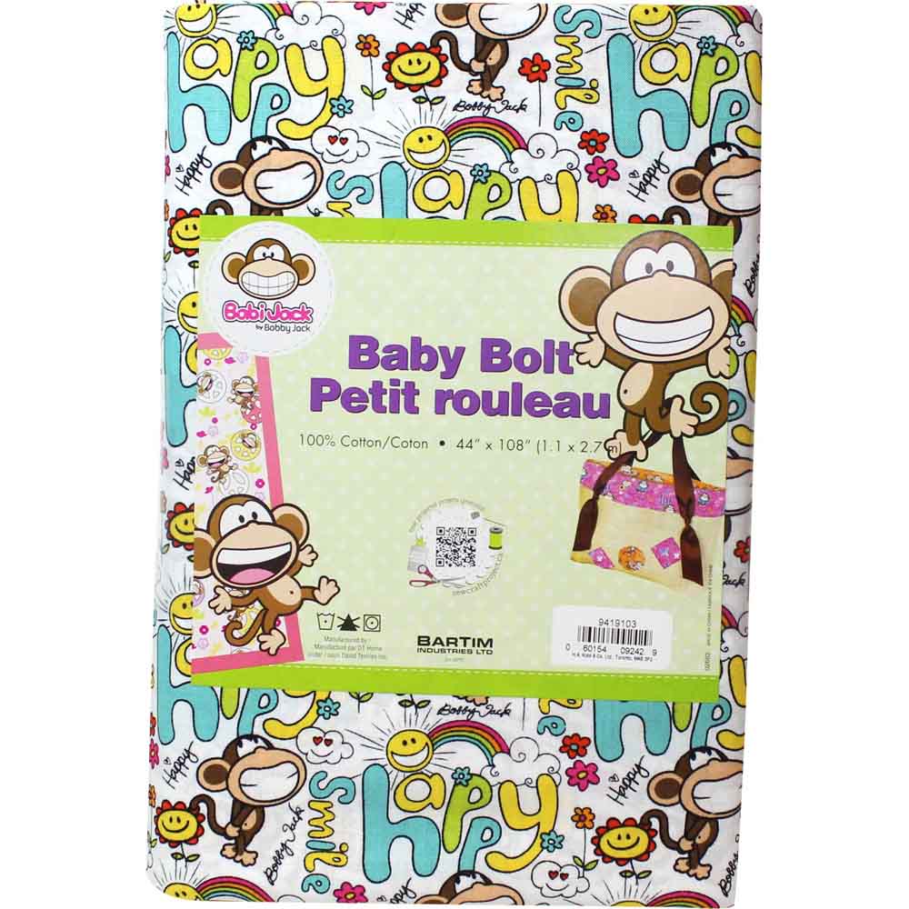 BOBBY JACK Babi Jack by Bobby JackTM Cotton Licensed Fabric - 2.75 x 1.1m (3yd x 42″)