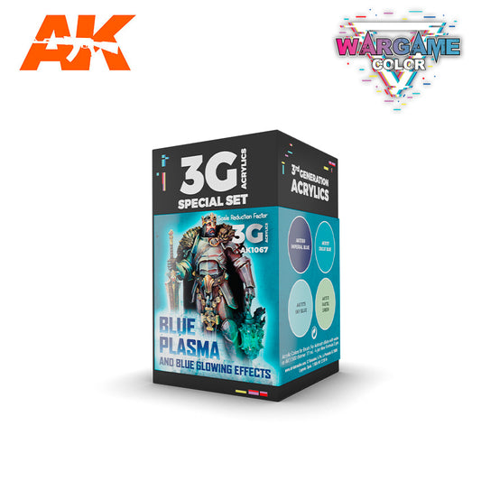 AK1067 WARGAME COLOR SET. BLUE PLASMA AND GLOWING EFFECTS.