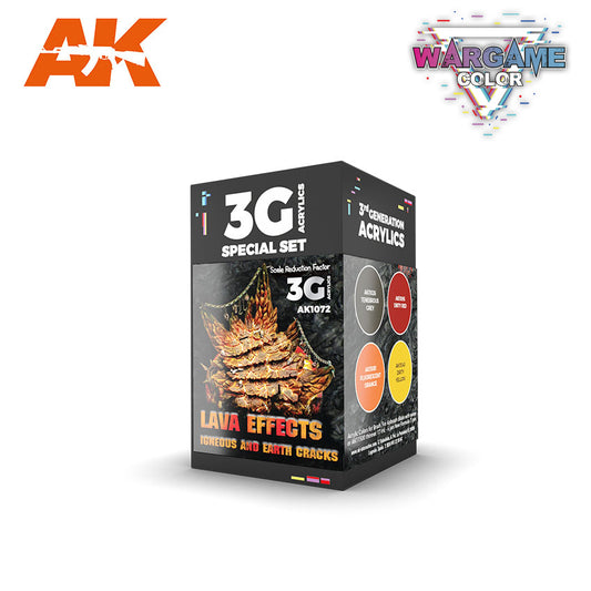 AK1072 WARGAME COLOR SET. LAVA EFFECTS
