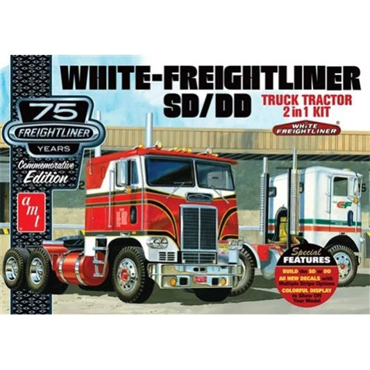 AMT White Freightliner 2 in 1 SC/DD COE 75th Anniversary 1/25 Scale 1046