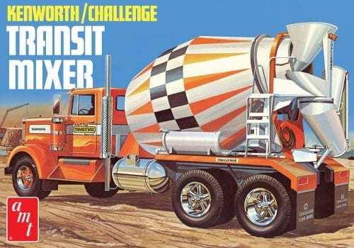 AMT KENWORTH /CHALLENGE TRANSIT CEMENT MIXER 1:25 SCALE MODEL KIT