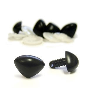 Animal Nose - Black - 18mm - 4pc