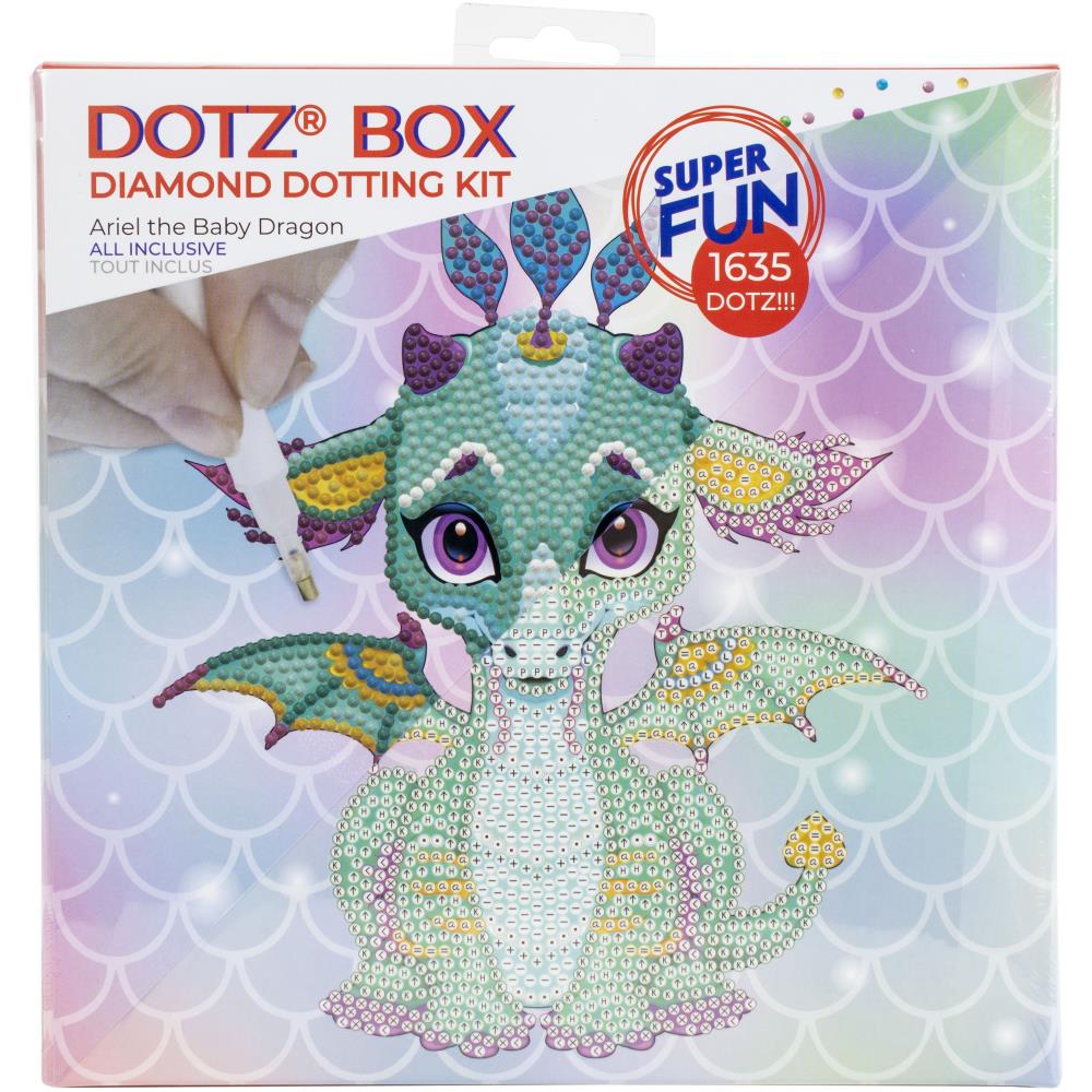 Diamond Dotz Diamond Art Box Kit 8.6"X8.6"  - Ariel The Baby Dragon