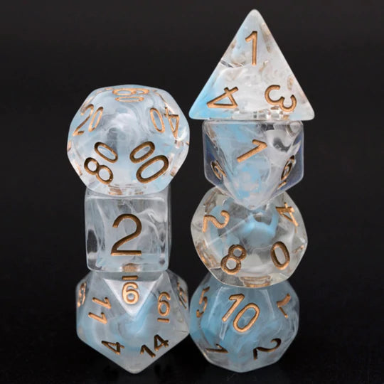 BLUE VAPOR RPG DICE SET