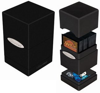 Satin Tower Deck Boxes: Black