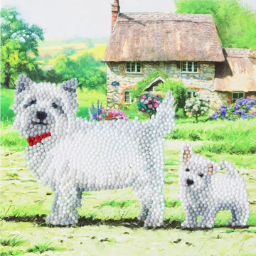 CCK-A52: "Westie Dogs" Crystal Art Card Kit