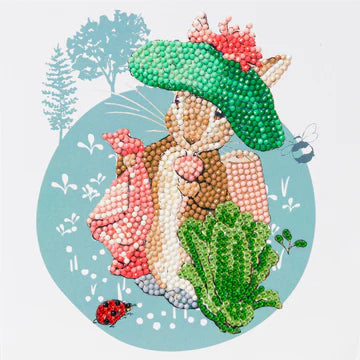 CCK-PRBT02: Benjamin Bunny 18x18cm Crystal Art Card