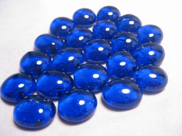 Chessex 23-27 Blue Glass Gaming Stones 01126