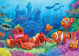 Cobble Hill Clownfish Gathering Tray Puzzle 35 pc