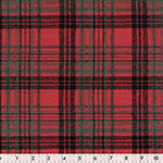 FABRIC CREATIONS 44" x 8yd Cotton Flannel Fabric Bolt - Red & Green Stripes Plaid