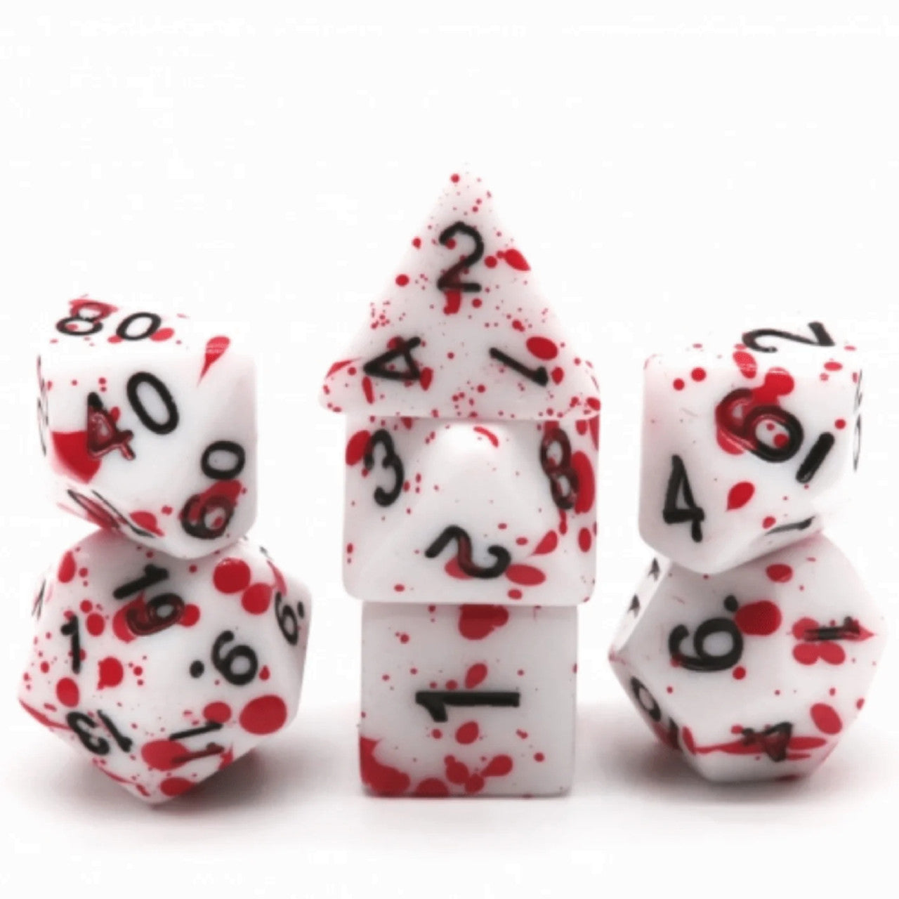 Blood Splatter RPG Dice Set