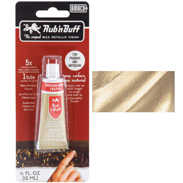 Rub N Buff Metallic Wax Finish - GRECIAN GOLD – Crafts N' Things ...