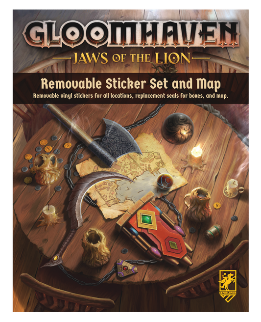 Gloomhaven Jaws Of The Lion Removable Sticker Set/Map