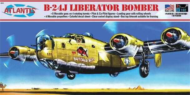 B-24J Liberator Bomber Buffalo Bill Plastic Model Kit 1/92