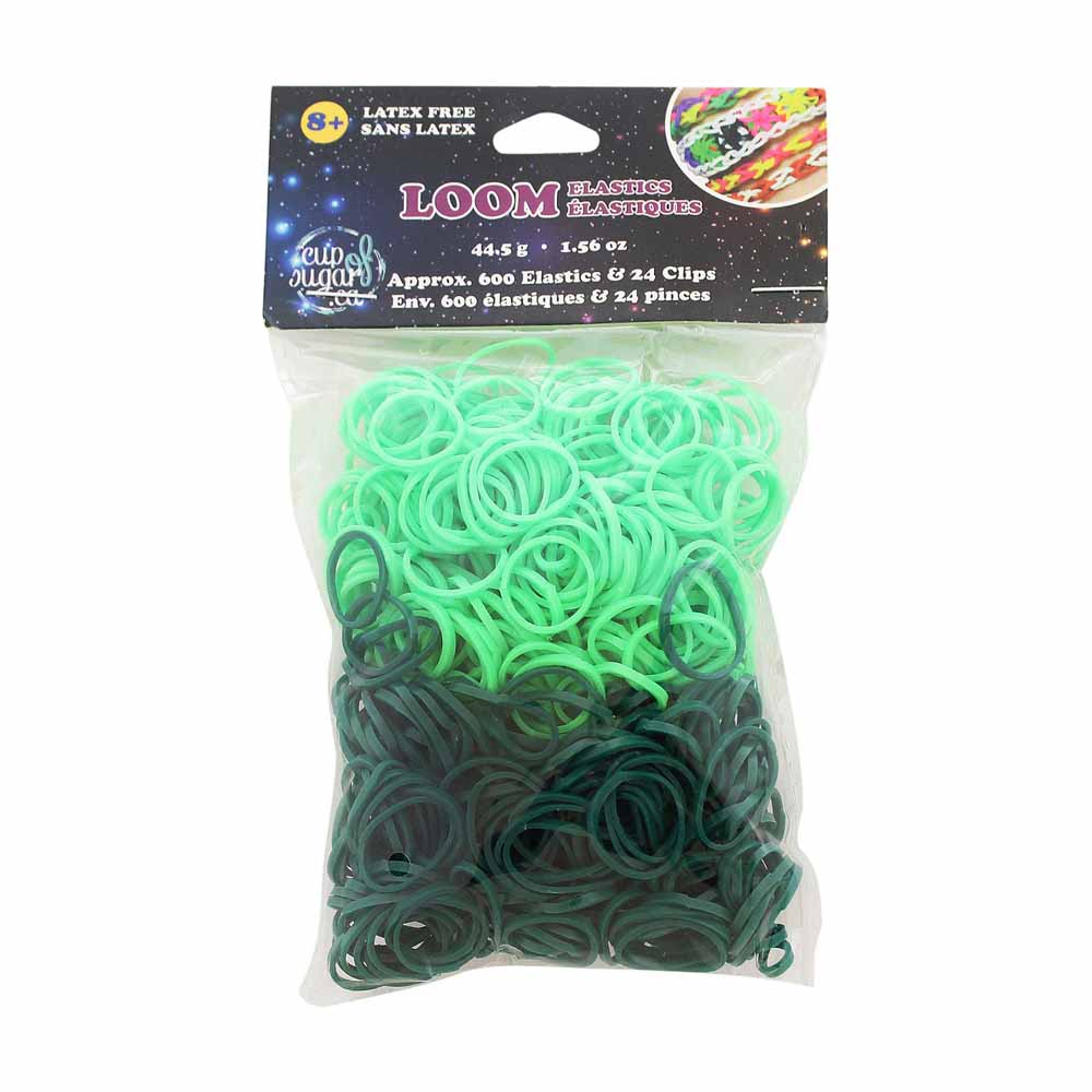 WONDER LOOM Loom Bands - Dark Green/Light Green - 600 pcs.