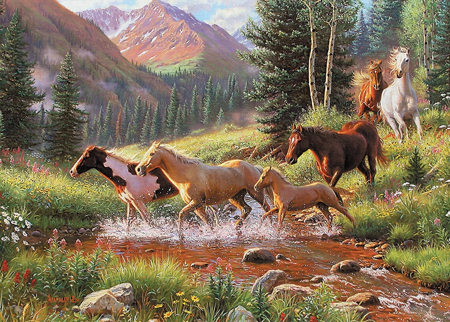 Cobble Hill Horse Stream Tray Puzzle 35 pc