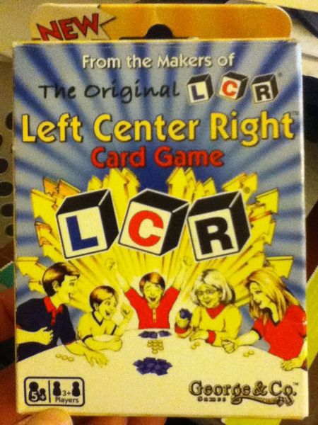 LCR LEFT CENTRE RIGHT Card Game
