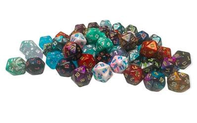 Bag of 50 MINI POLYHEDRAL ASSORTED D20