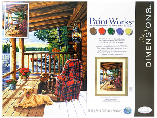 Log Cabin Porch, Paint by Number_73-91674