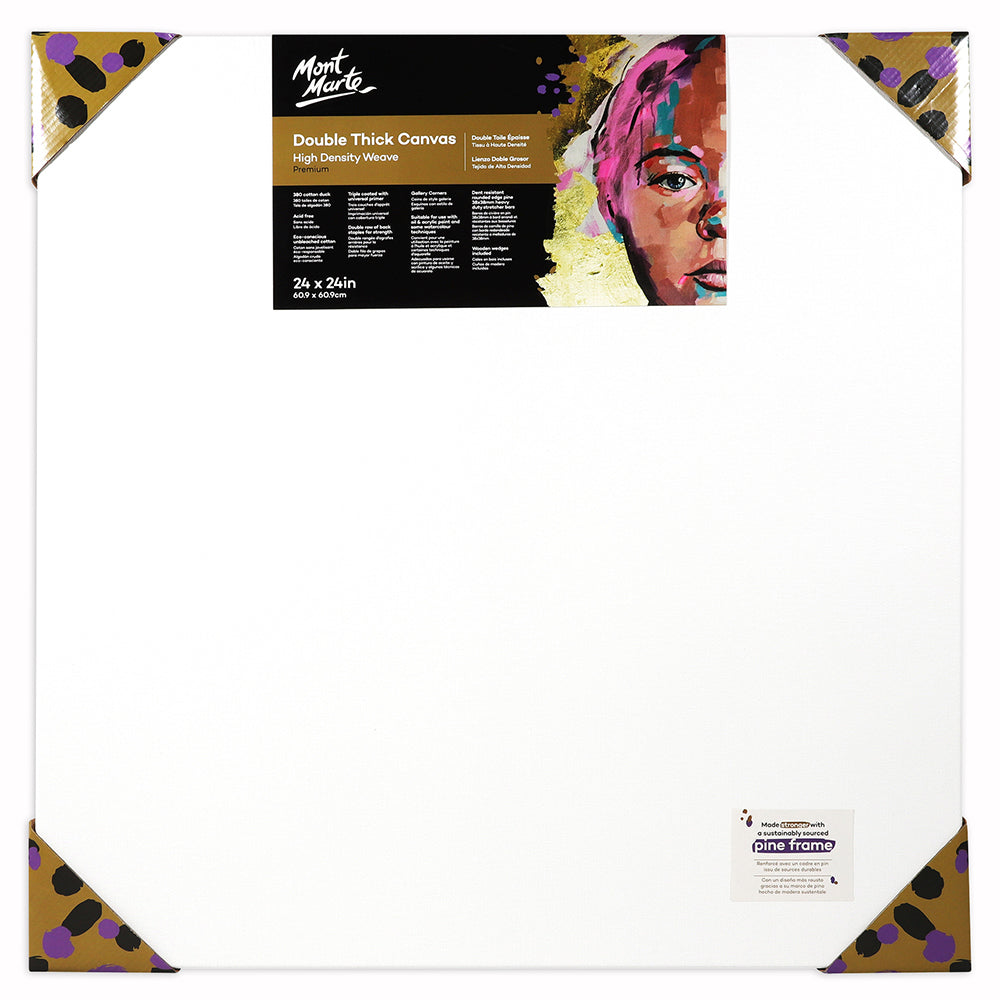 MONT MARTE Double Thick Canvas with Pine Frame 24″ x 24″ (60.9 x 60.9cm)