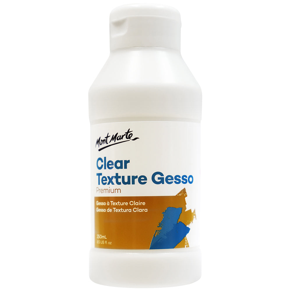 MONT MARTE Clear Texture Gesso - Acrylic & Oil - 250ml